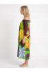 Hand Painted Rayon Off Shoulder Dress